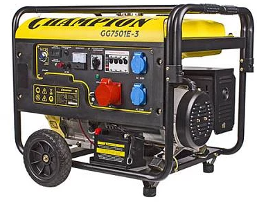 Бензогенератор Чемпион | GG7501E-3 [8.1 кВт, 220/380В, бак 25л, электростартер]