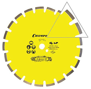 Диск алмазный Чемпион | Asphafight 350х25.4мм асфальт/бетон