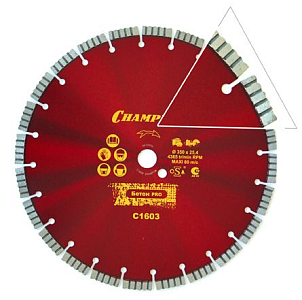 Диск алмазный Чемпион | Concrete Crunch 350х25.4мм железобетон