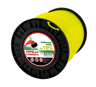 Леска для триммера Чемпион | на катушке (круг) | Ø 4,0 мм х 180 м, желтый