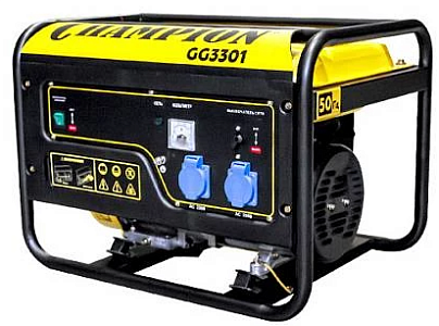 Бензогенератор Чемпион | GG3301 [3.1 кВт, 220В, бак 15л, ручной стартер]