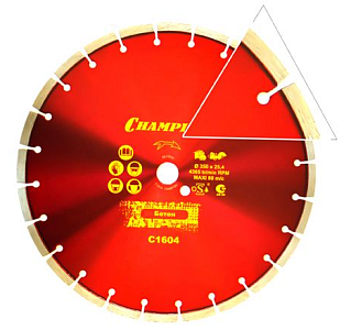 Диск алмазный Чемпион | Concremax 350х25.4мм старый бетон