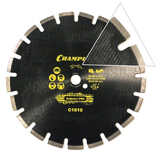 Диск алмазный Чемпион | PRO Asphafight 350х25.4мм асфальт/бетон