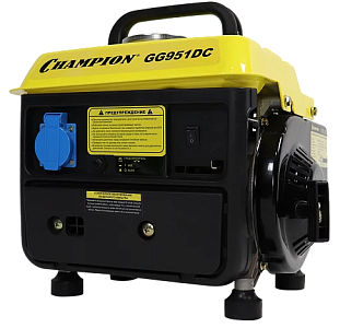 Бензогенератор Чемпион | GG951DC [0.72 кВт, 220В, бак 4.2л, ручной стартер]