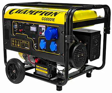 Бензогенератор Чемпион | GG6501E [5.5 кВт, 220В, бак 1.1л, электростартер, блок АВР]