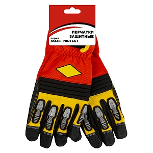 Перчатки  shock-PROTECT кожа | M | для техники Чемпион