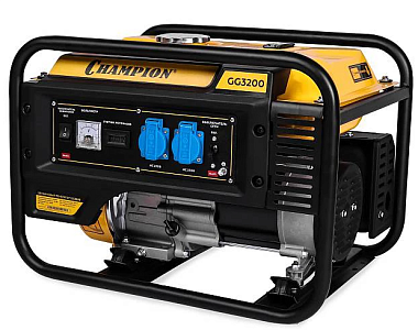 Бензогенератор Чемпион | GG3200 [3.5 кВт, 220В, бак 15л, ручной стартер]