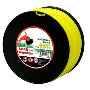 Леска для триммера Чемпион | на катушке (круг) | Ø 2,4 мм х 260 м, желтый