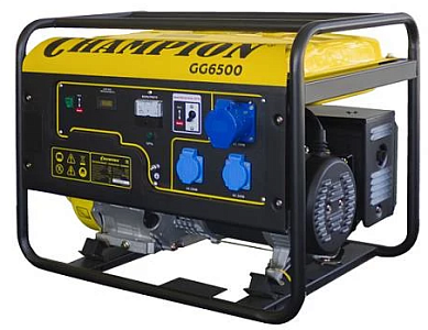 Бензогенератор Чемпион | GG6500 [5.0 кВт, 220В, бак 25л, ручной стартер]