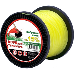 Леска для триммера Чемпион | на катушке (круг) | Ø 1,6 мм х 180 м, желтый