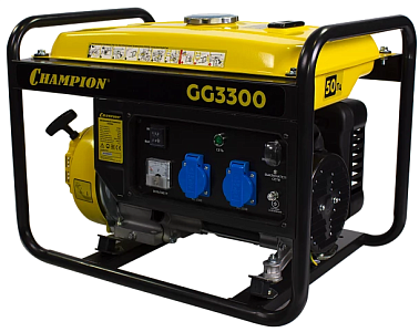 Бензогенератор Чемпион | GG3300 [3 кВт, 220В, бак 15л, ручной стартер]