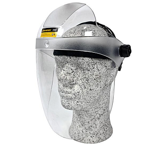 Щиток защитный прозрачный с наголовником | Чемпион