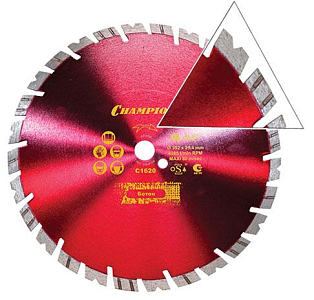 Диск алмазный Чемпион | ST Fast Gripper 350х25.4мм бетон