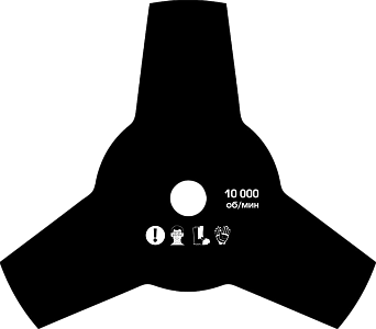 Диск 3z ø 255 мм - 1,4 мм | Посадочное 20 / 25,4 | Подходит на все мотокосы Чемпион