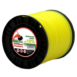 Леска для триммера Чемпион | на катушке (круг) | Ø 2,0 мм х 1240 м, желтый